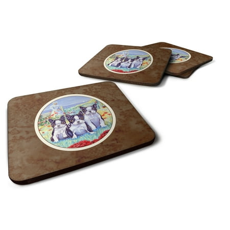 

Carolines Treasures 7005FC Boston Terrier Trio Foam Coaster Set of 4 3 1/2 x 3 1/2 multicolor