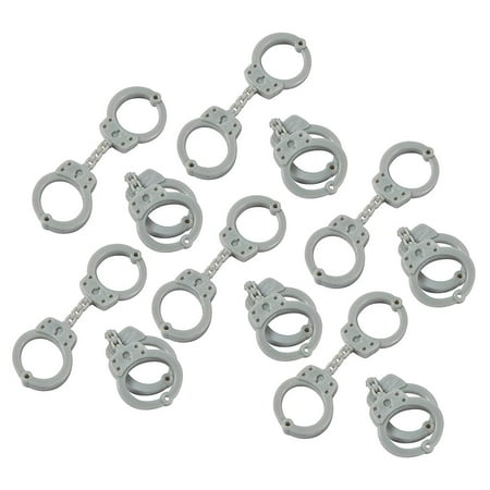 Rubber Handcuff - Rubber Mini Handcuffs 3.5 Inches - Pack Of 12 – Grey - For Kids Great Party Favors, Giveaways, Bag Stuffers, Fun, Toy, Gift, Prize, Piñata Fillers - By Kidsco