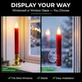 thumbnail image 4 of Tupkee Red LED Window Candles Set of 2 Battery-Operated Flameless Christmas Candles with Flickering Flame & Timer for Holiday Window & Home Home Decoration, 4 of 7