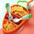 thumbnail image 3 of Juego de vajilla de silicona - Cuchara de alimentación de acero inoxidable 304 - Vajilla auxiliar infantil, 3 of 5