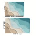 thumbnail image 3 of 1pc Abstract Beach Printed Bath Rug, Soft Non-Slip Absorbent Bath Mat, Shower Carpet For Home Bathroom Living Room Bedroom, Bathroom Accessories, Home Decor, 3 of 4