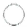 thumbnail image 3 of East-West Stackable Baguette Birthstone Ring - Cubic Zirconia / White Topaz (April), 3 of 5