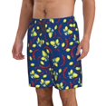 thumbnail image 2 of Susaid Lemons And Chili Print Men's Swim Trunks Hawaiian Bathing Mesh Lining Suit Swimsuits Beach Shorts with Pockets-X-Large, 2 of 6