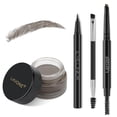 thumbnail image 1 of Lavone Kit de lápiz de sello de cejas para maquillaje de cejas Kit de trío de sello de cejas con lápiz de cejas impermeable Delineador de ojos Pomada de cejas y cepillo de cejas de doble punta - Gris, 1 of 7
