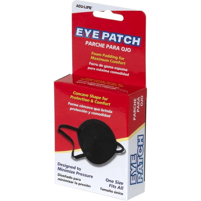 Acu-Life® Concave Eye Patch, Black, One Size Fits Most, Foam