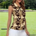 thumbnail image 3 of Knextrepoy Duck Hunter Camo Sleeveless Golf Shirts for Women Ladies Golf Shirts Brown 1/4 Zip Tennis Tank Tops with Collar Size XL, 3 of 8