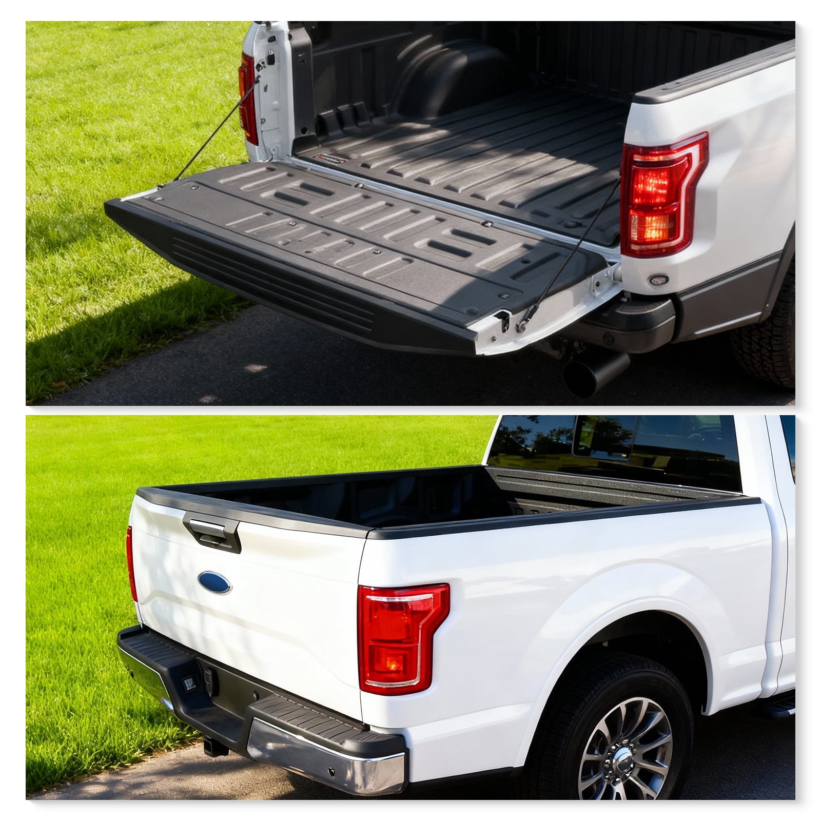 Tailgate Cover & Protector Fit for Ford F150 2015-2020 — All Weather Heavy Duty Tailgate Spoiler Cap, Molding Trim, Replacement for FL3Z-9941018-AA,