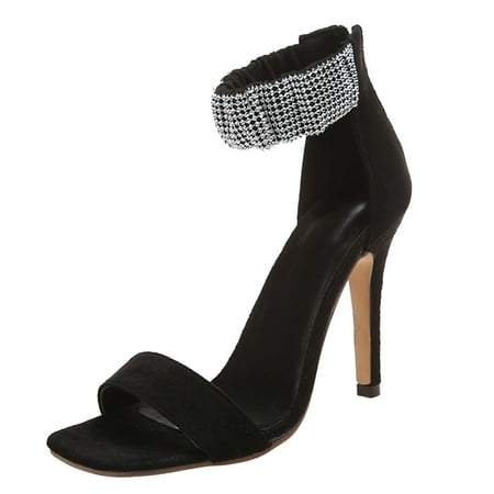 

autumn winter shoes Women Fashion Suede Solid Color Fish Mouth High Heel Back Zipper Sandals