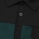 thumbnail image 5 of Camisa Elvqul Hombre Verde del Ejército Mayor Elástica de Bloques de Color Manga Corta Solapa Abotonada, 5 of 7