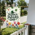thumbnail image 5 of Happy St. Patrick's Day Garden Flag 12x18 Inch， Double Sided Spring Floral Tulip & Clover Outdoor Yard Flag， Irish Holiday Decoration, 5 of 6