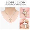 thumbnail image 3 of Rose Cross Cremation Jewelry for Ashes Urn Necklace Lockets for Human Ashes Pet Ashes Holder Necklace Memorial Jewelry, 3 of 6