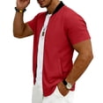 thumbnail image 5 of Full Zip T Shirts for Men Short Sleeve Summer Lightweight Cardigans with Pockets Casual Athletic Workout Shirts, 2XL, 5 of 8
