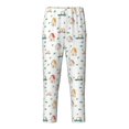 thumbnail image 2 of Gukieu Cartoon House Print Youth Home Trousers, Elastic Waistband with Pockets for Home and Outing, Suitable for Children Aged 5-16-XS(5-6), 2 of 6