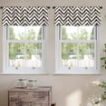thumbnail image 2 of LALILO Kitchen Curtain Valance Tribal Ethnic Black Rod Pocket Window Curtain 52"x 18" Set of 2, 2 of 7