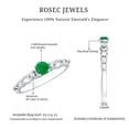 thumbnail image 4 of Rosec Jewels Natural Emerald Promise Ring for Women - Emerald Diamond Ring - AAA Quality - Ready to Gift for Valentines Day, 10K White Gold, US 4.50, 4 of 5