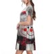 thumbnail image 2 of Balery Christmas Snowman With Hat Vestidos sueltos de manga corta para mujer, vestidos de verano 2025, vestidos casuales de corte A con vuelo., 2 of 6