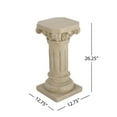thumbnail image 3 of Christopher Knight Home Classic European 26.25” H Plant Stand, MGO Pedestal, Floral Carvings, Sand, 3 of 9