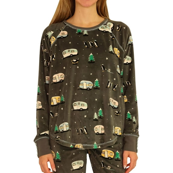 P.J. Salvage Womens Ultra Soft Pajama Sleep T-shirt, Grey, Small