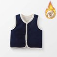thumbnail image 2 of Gtoiithly Toddler Baby Boy Girl Vest Little Kids Sleeveless Button Down Cardigan Jacket Outerwear Casual Loose Waistcoat for Kids Blue 3-6 Months, 2 of 4