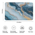 thumbnail image 3 of Blue Marble Gold Wave Pattern Bathroom Rugs Mat,Non Slip Microfiber Bathroom Rug,Rubber Backing,Soft Bathroom Mats for Bathroom Floor,Tub and Shower,17x27in(43x68cm), 3 of 5
