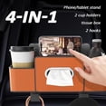 thumbnail image 6 of Upgraded Car Organizers and Storage Box, Multifunctional Headrest Backseat Organizer with 2 Cup Holders, Tissue Box and Hooks, Smart Over-Seat Car Organizer for Most Vehicles, 6 of 7