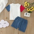 thumbnail image 7 of Zanarzt Boy Fourth Of July Outfit Toddler Boys 4th of July Outfits Short Sleeve Letter Print T Shirts Shorts Set Little Boys Independence Day Summer Clothes 2Pcs White,6-9 Months, 7 of 7