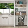 thumbnail image 5 of LALILO Kitchen Curtain Valance Rocks Forest Waterfall Water Rod Pocket Window Curtain 52"x 18" Set of 2, 5 of 5