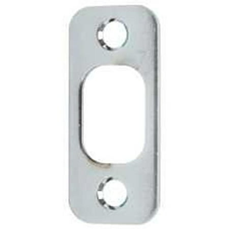 Deadbolt Style Strike Plate - Kwikset 85063-003 Kwikset Deadbolt Strike Plate, 2-1/4 In. X 1 In., Satin Chrome