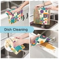 thumbnail image 2 of Yayeee 6 Pack Kitchen Dish Cloths Set for Washing Soft Drying Absorbent Microfiber Towels, Purple Geometric, 2 of 9