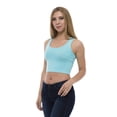 thumbnail image 3 of Women's Tank Crop Top Racerback Sportswear Sleeveless Stretch Fitted by Lunarable, 3 of 3