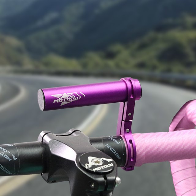Soporte extendido para manillar de bicicleta, accesorios impermeables para bicicleta de 10cm, color morado