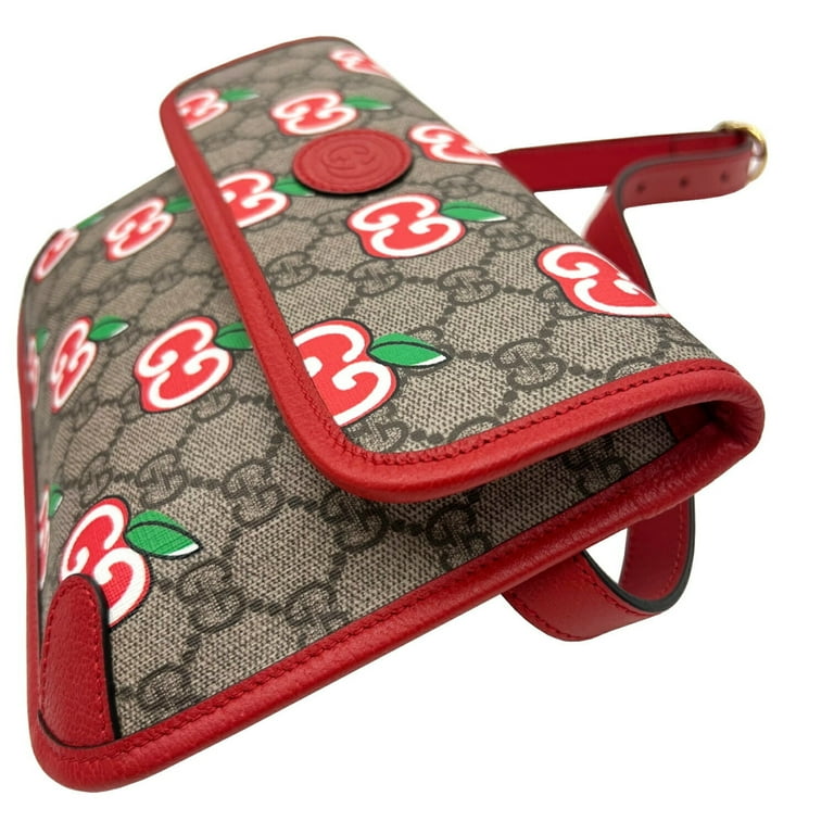 Gucci GG Supreme Apple Monogram Belt Bag - Size 32 / 80 (SHF-23491) – LuxeDH