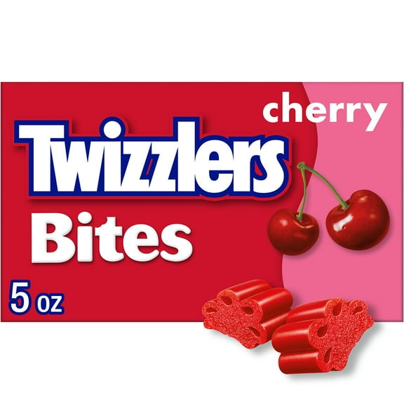 Twizzlers Bites Cherry Flavored Licorice Style Low Fat Candy, Box 5 oz
