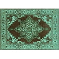 thumbnail image 1 of Ahgly Company Indoor Rectangle Oriental Turquoise Blue Industrial Area Rugs, 2' x 4', 1 of 4