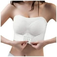 thumbnail image 2 of Strapless Bra Front Closure Large Bra Strapless Bra Non Sliding Strap Bra Wire Bra, 2 of 9