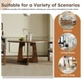 thumbnail image 5 of Noble House 47" Modern Round Dining Table for 4 with Iron Base, Wood Style Farmhouse Kitchen Table, Walnut, 5 of 7
