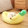 thumbnail image 3 of Pet Dog Cat Cushion Bed Boat Shape Detachable Washable Winter Plush Nest Mat, 3 of 8