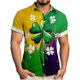 thumbnail image 1 of Blusa y camisa de manga corta con cuello vuelto para hombre, blusa informal de moda con cuello vuelto, blusa estampada de manga corta con botones, blusa de poliéster para hombre, 1 of 6