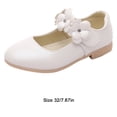 thumbnail image 4 of Jumpingount Bailarinas Infantiles Disponibles En Tallas Bordes Suaves Zapatos De Flores Blancas Para Niñas Delicados Y Hermosos Calzado Blanco 32/19.5 cm, 4 of 6