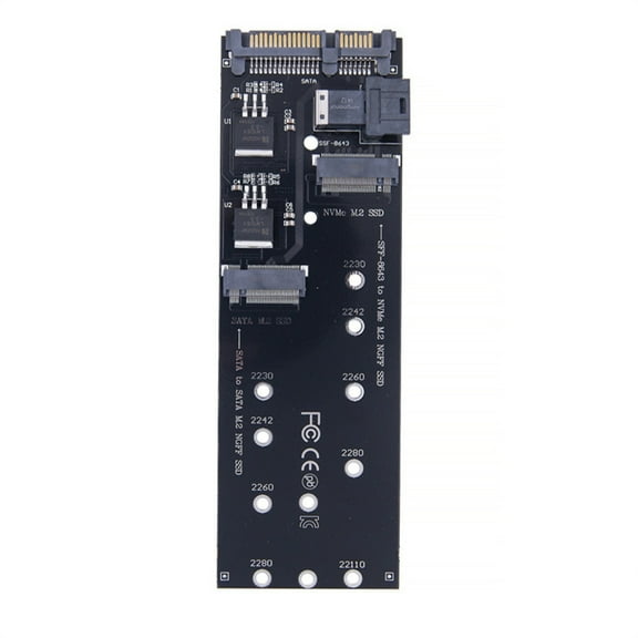 22Pin SATA M.2 SSD Adapter SFF-8643 to NVMe M.2 NGFF SSD for Mainboard
