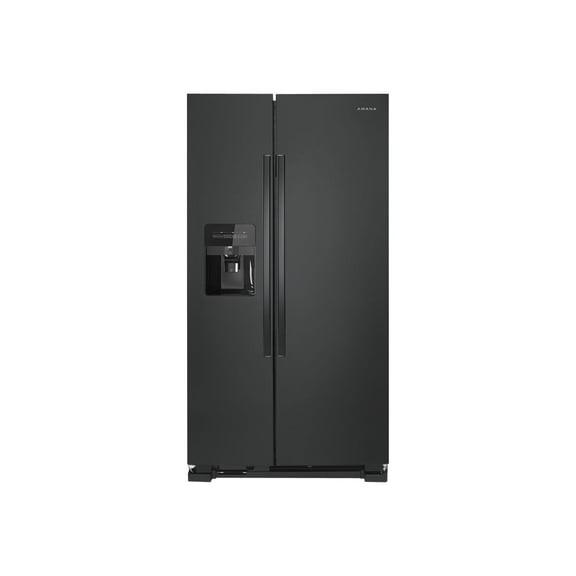 Amana ASI2575GRB - Refrigerator/freezer - side-by-side with water dispenser, ice dispenser - niche - width: 35.8 in - depth: 27.5 in - height: 69.3 in - 24.5 cu. ft - black