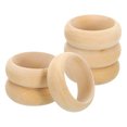 thumbnail image 1 of Unique Bargains Wooden Bangle Bracelet, 6 Pack 90mm - Log Retro Macrame Rings, Unfinished Smooth Wooden Rings for Crafts, 1 of 6