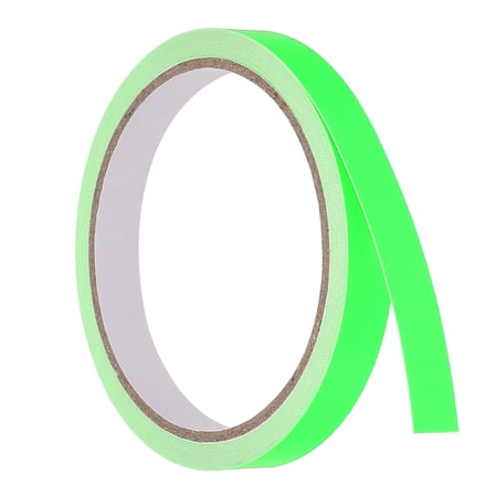 Uxcell 0.5 inch x 16.5 feet Neon Gaffer Cloth Tape, 1 Roll Fluorescent Adhesive Tape Black Light Glow Tape, Green