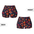 thumbnail image 5 of Haiem Autumnal Forest No Front Seam Biker Shorts for Women Yoga Workout Gym Bike Shorts with Tummy Control Moisture-Wicking-, 5 of 9
