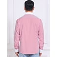 thumbnail image 3 of DARING DIVA Men's Striped Button Down Long Sleeve Stretch Shirts S Red, 3 of 7