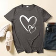 thumbnail image 2 of Erwazi Women's Valentine's Day T-Shirt Heart Print Crew Neck Short Sleeve Casual Summer Top, 2 of 7