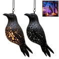 thumbnail image 3 of WeeWhimsy Halloween Decorations Realistic 3D Metal Hollowed Out Bird with LED Light for Indoor,Outdoor,Yard Tree,Garden, 3 of 9