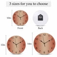 thumbnail image 6 of Wall Clock Ombre Orange Clocks PVC Silent Non-Ticking Battery Operated Decorative Orange Gradient Color Round Clock for Home Living Room Kitchen Bedroom Office School Wall Decor 10 Inch, 6 of 9