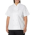 thumbnail image 2 of Uncommon Threads 0478-2506 2 Très Grand Tahoe Veste de Chef à Manches Courtes pour Femmes en Blanc, 2 of 4