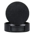 thumbnail image 2 of Posavasos de mármol de imitación para bebidas con soporte resistente a los arañazo taza de bebida caliente para té y almohadil para taza, decoraci negro perfecl Posavasos para bebidas, 2 of 7